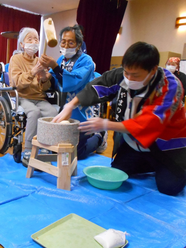 年末行事の餅つき